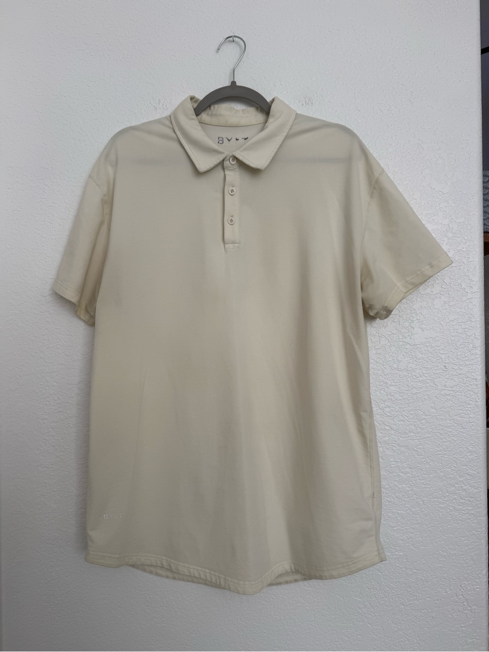 Cream BYLT Basics Short-Sleeve Polo Shirt